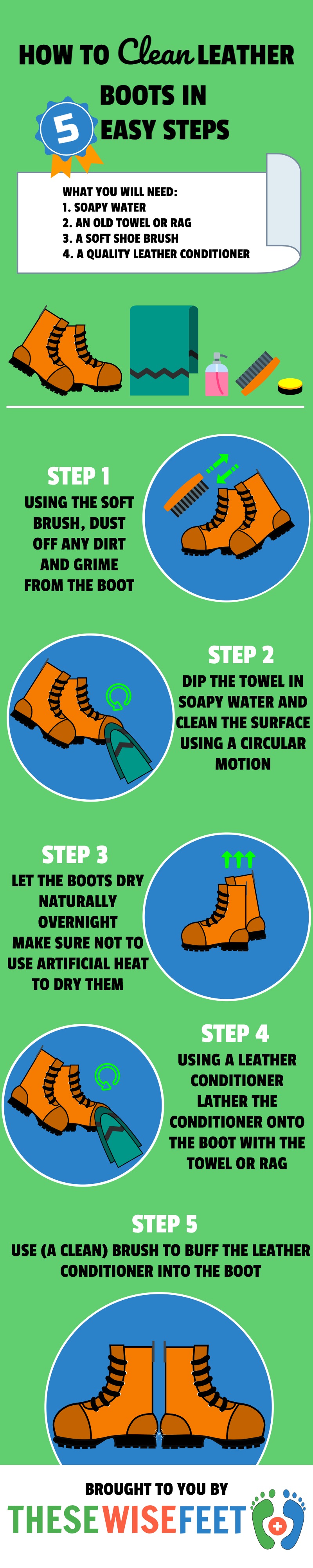 how to clean leather boots naturally